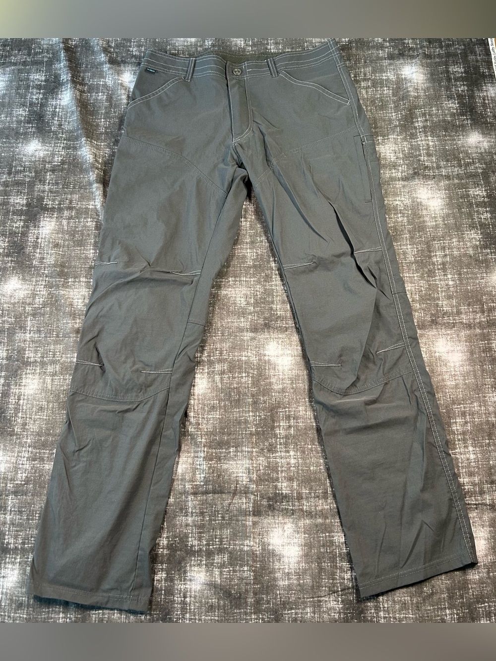 Kuhl Renegade Pants Mens 34x33 Gray Tactical Stretch Duralux Quick Drying Cargo